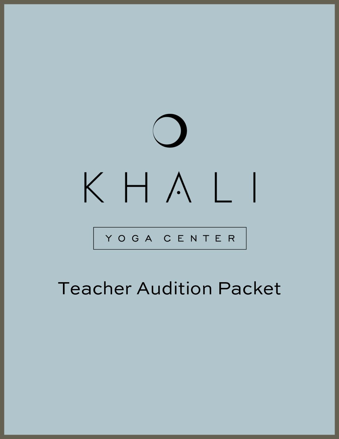 Teacher Audition Packet